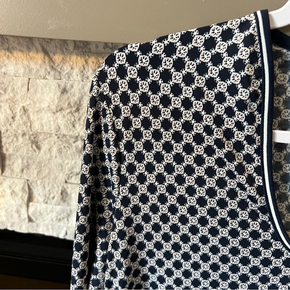 Max Studio size Large blue graphic swing dress - Picture 4 of 8